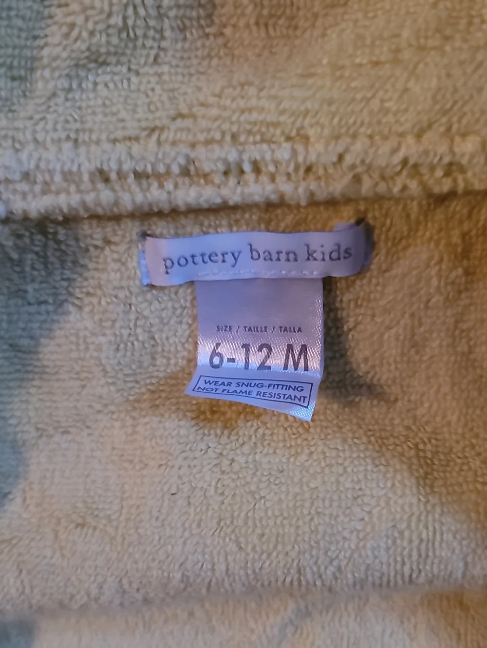 Pottery Barn Baby Sun Shine Robe Towel - Size 6-12 Months